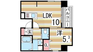 プレサンス三宮ディライトの物件間取画像